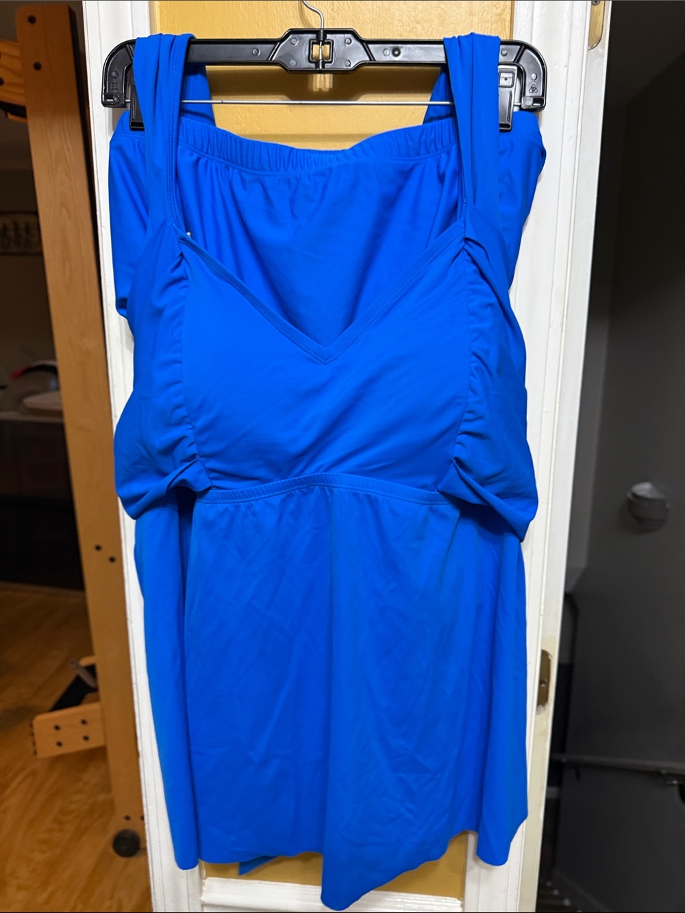 Swimsuits For All Blue Swim Dress Romper Cover-Up Set Plus Size 24